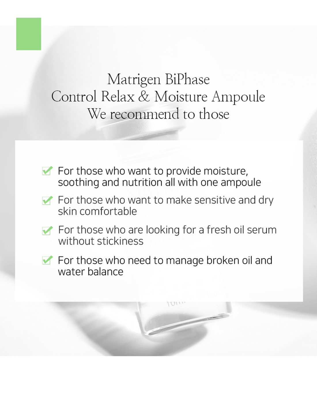 Matrigen Bi Phase Relax & Moisture Ampoule