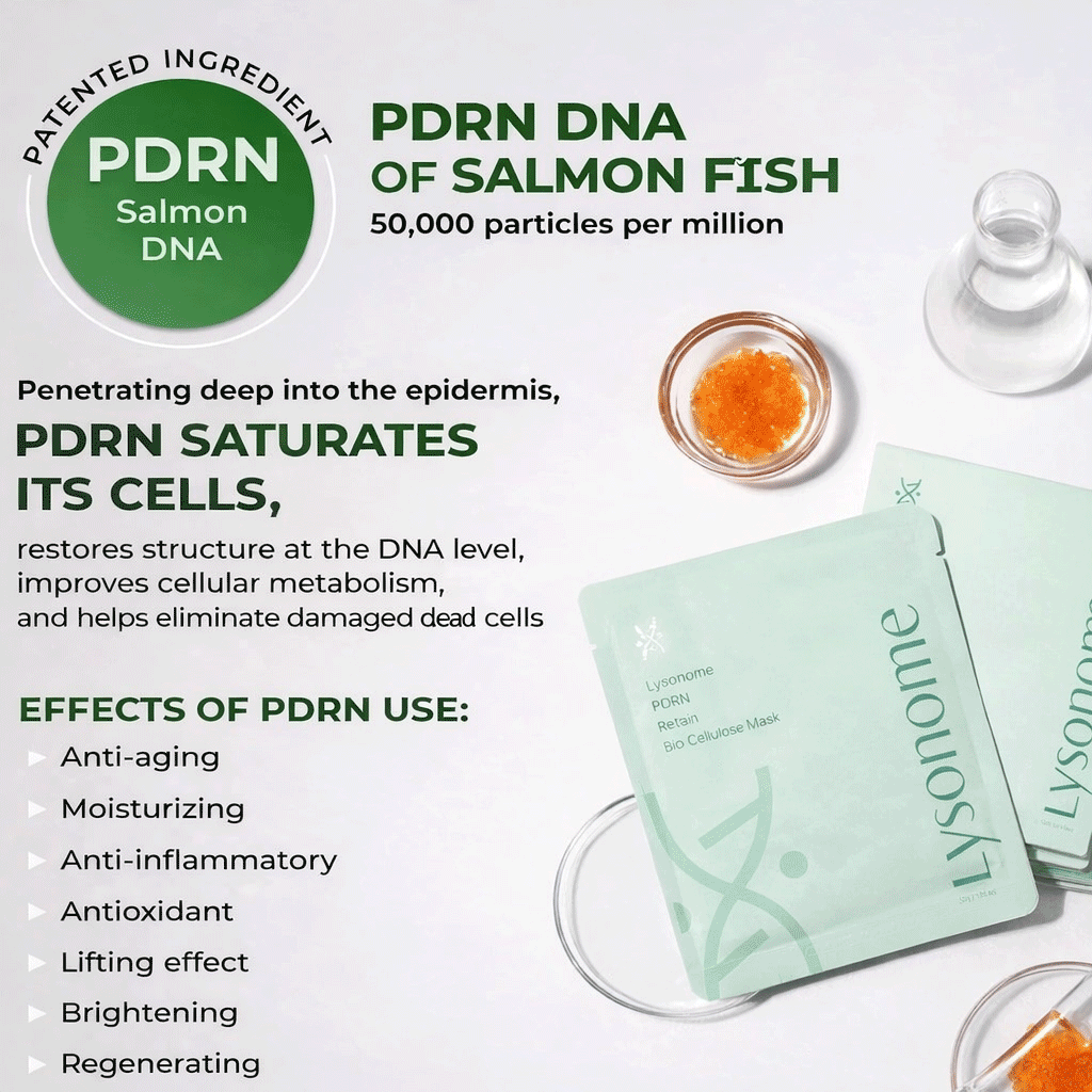 Lysonome PDRN Retain Bio-Cellulose Mask (Box Of 5 Sheets)