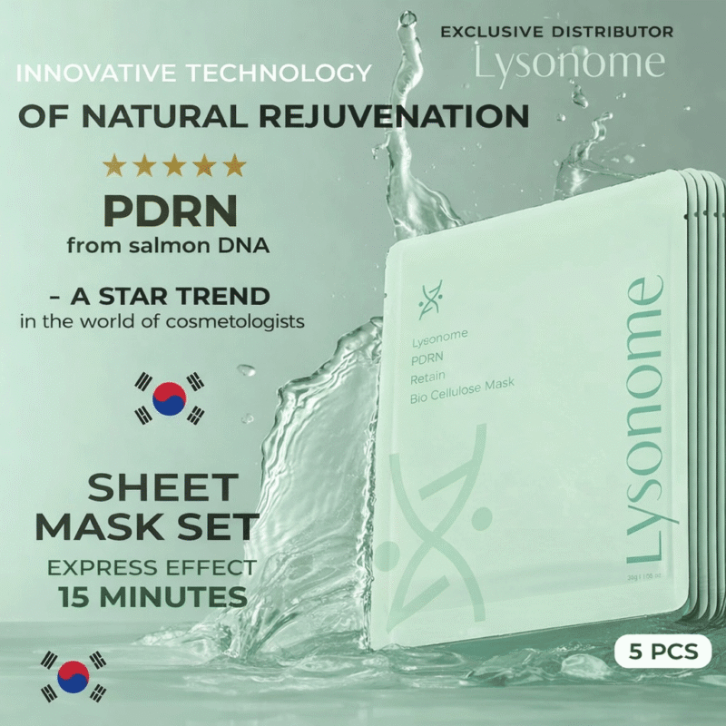Lysonome PDRN Retain Bio-Cellulose Mask (Box Of 5 Sheets)