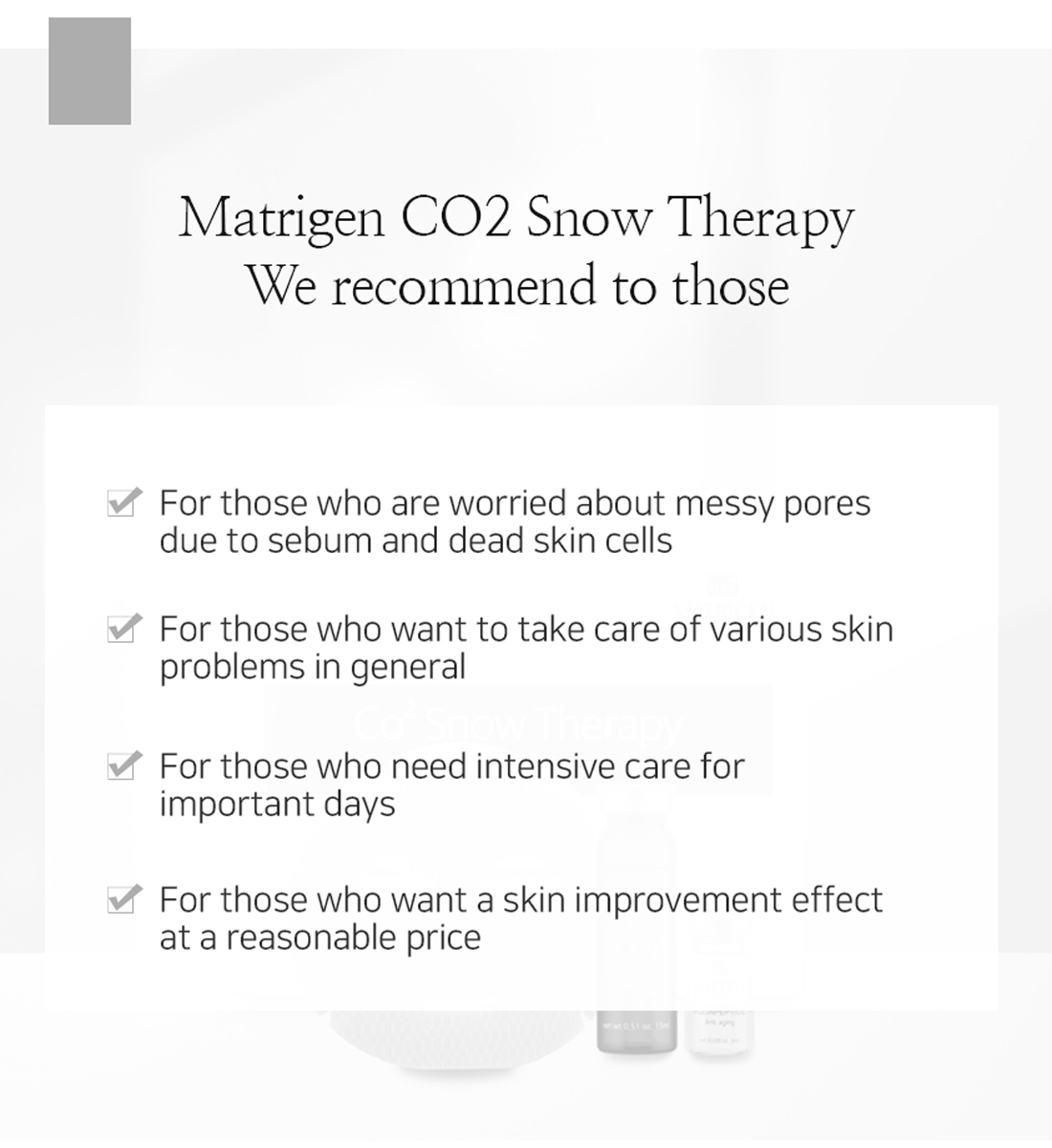 Matrigen CO2 Snow Carboxy Therapy